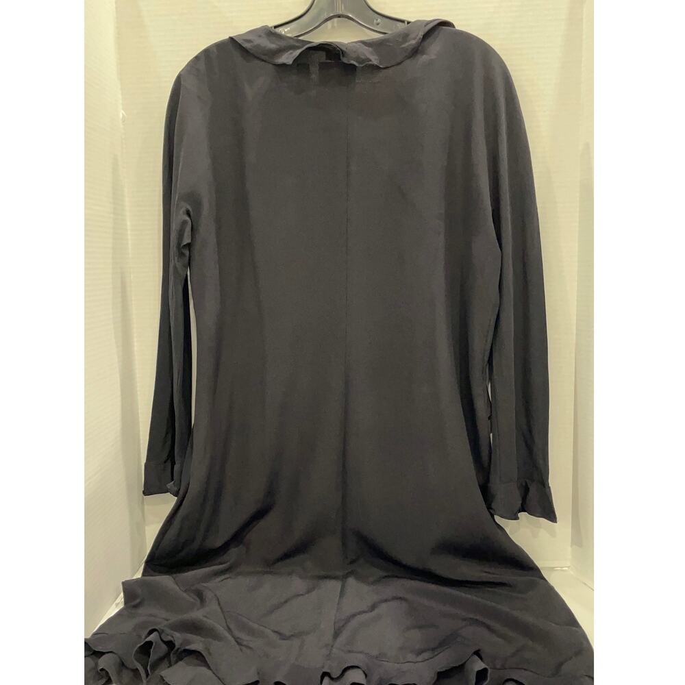 Gucci Black FW16 Silk Ruffle Midi Dress NWT US 10-12 Designer - Picture 9 of 12